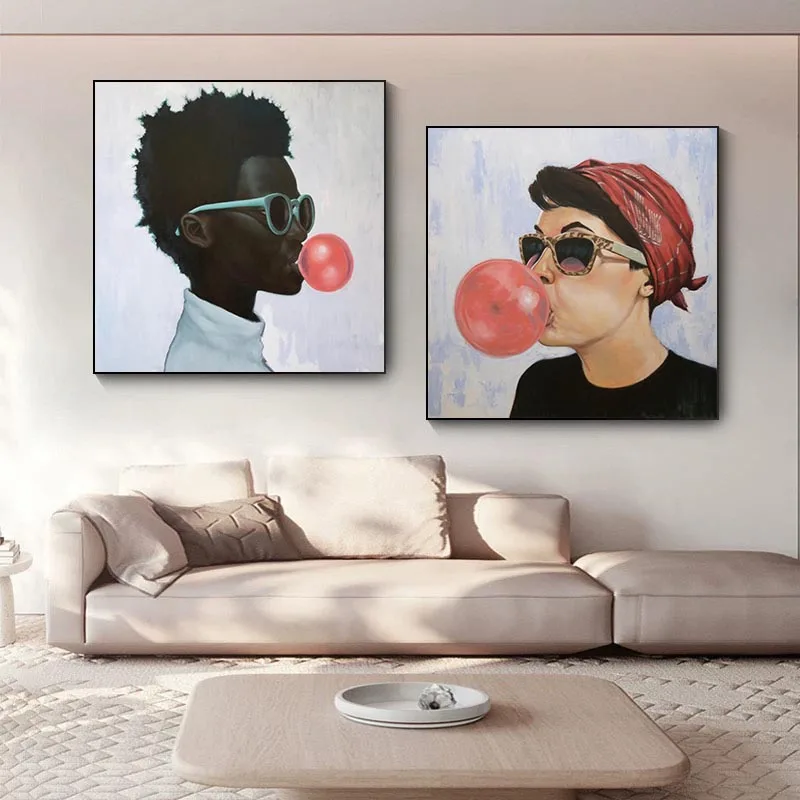 Canvas Painting Prints Women Men Blow Red Bubbles Gum Wall Art Poster Pictures for Dining Room Modern Art Wall Home Decor
Canvas Painting Prints Women Men Blow Red Bubbles Gum Wall Art Poster Pictures for Dining Room Modern Art Wall Home Decor