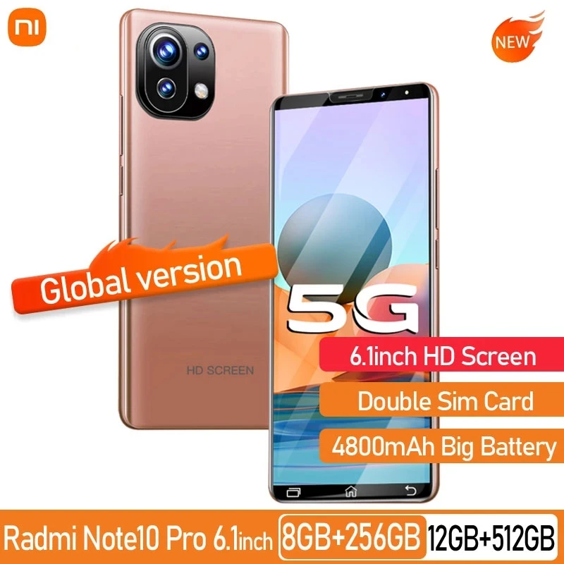 2021 Global Version Smartphone Note10 Pro 16G 512GB Telephone 48MP Camera Celular Daul SIM Card 4800mAh 4G 5G Mobile Cell Phone
2021 Global Version Smartphone Note10 Pro 16G 512GB Telephone 48MP Camera Celular Daul SIM Card 4800mAh 4G 5G Mobile Cell Phone
