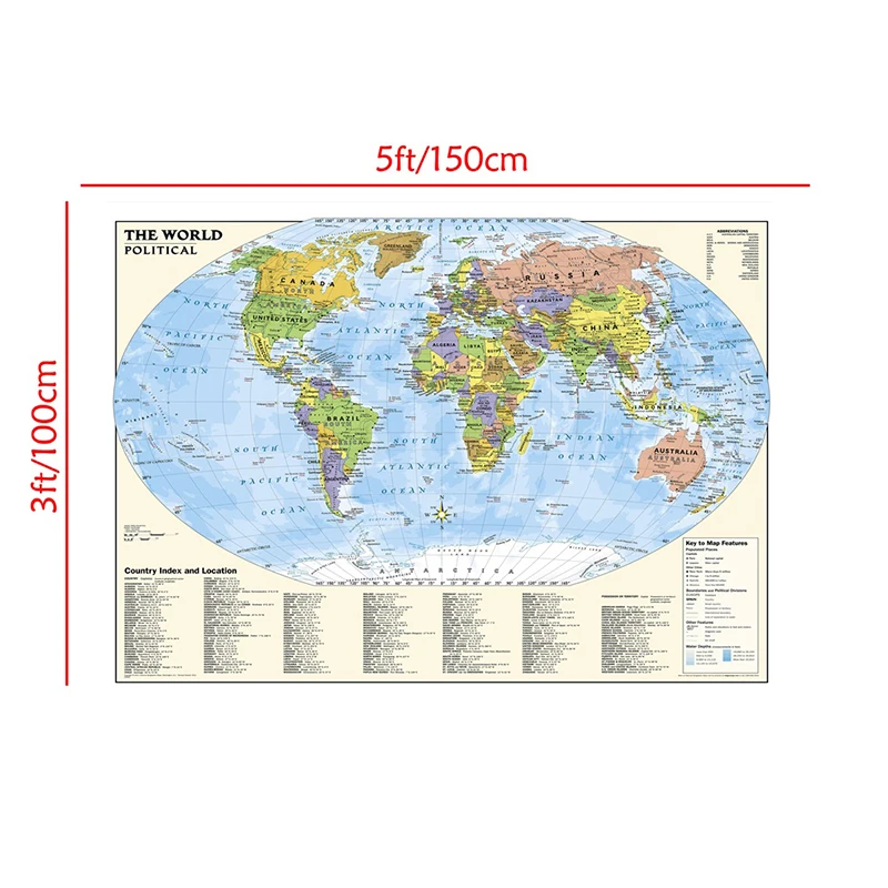 The World Political Map With Country Index And Location Spray Canvas Painting Home Decor Map Revised October 2011
The World Political Map With Country Index And Location Spray Canvas Painting Home Decor Map Revised October 2011