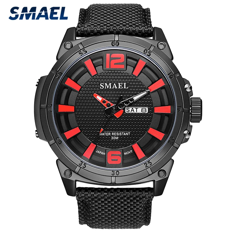 SMAEL New Fashion Luxury Brand Men Army Military Watches Men's Quartz Clock Man Business Nylon Wrist Watch Relogios Masculino
SMAEL New Fashion Luxury Brand Men Army Military Watches Men's Quartz Clock Man Business Nylon Wrist Watch Relogios Masculino