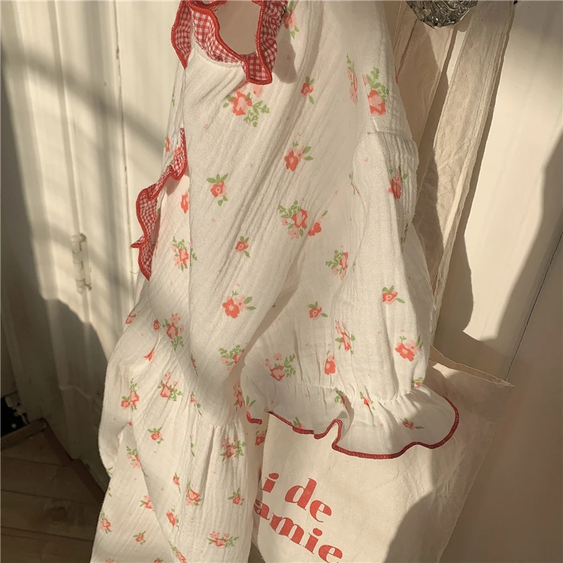 ruffles floral print nightgowns women sleepwear home clothes dress short sleeve cotton sleepdress ins style summer soft Y486
ruffles floral print nightgowns women sleepwear home clothes dress short sleeve cotton sleepdress ins style summer soft Y486