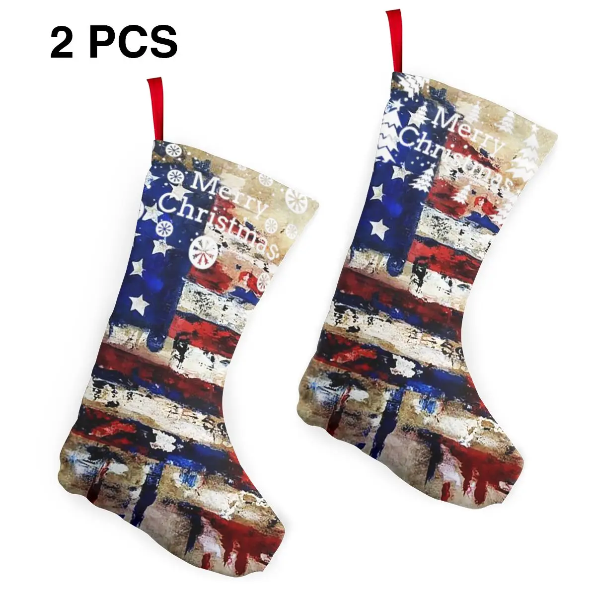Vintage American Flag Painting Art Christmas Stockings Personalized Decorations Gift for Child Holding Home Decors Tree Ornament
Vintage American Flag Painting Art Christmas Stockings Personalized Decorations Gift for Child Holding Home Decors Tree Ornament