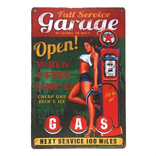 ERLOOD Garage Open Gas Wall Plaque Retro Vintage Home Decor Metal Tin Sign Poster Coffee 12 X 8 Inches
ERLOOD Garage Open Gas Wall Plaque Retro Vintage Home Decor Metal Tin Sign Poster Coffee 12 X 8 Inches