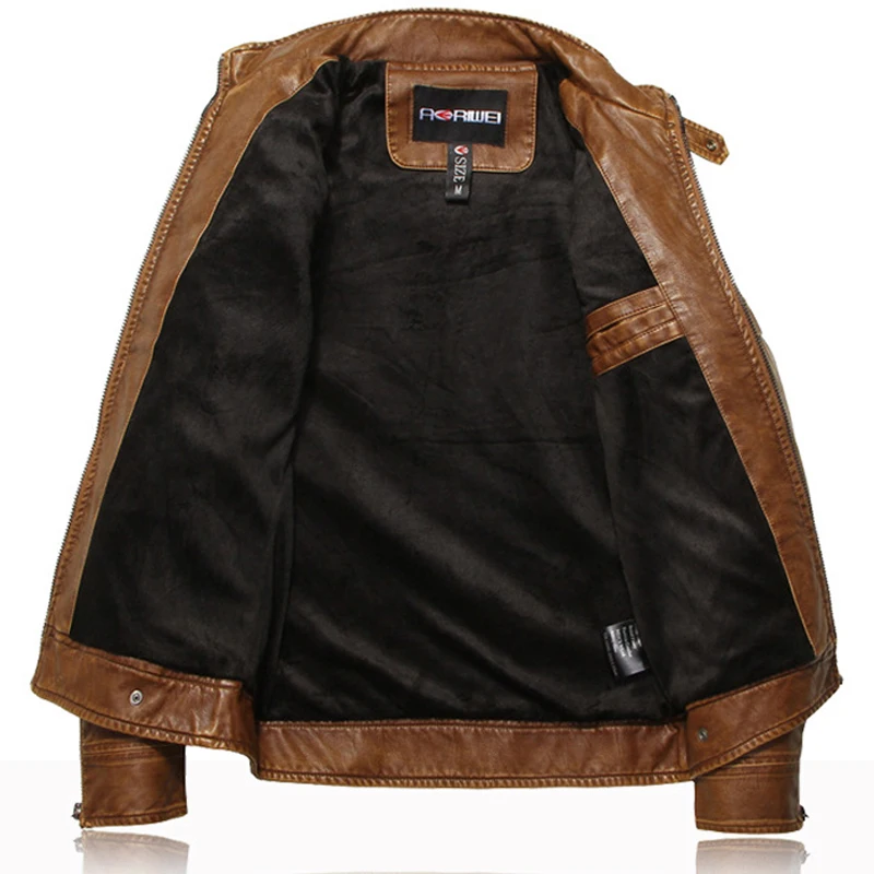 Winter Men's Leather Jackets PU Motorcycle Jacket Men Fleece Casual Leather Coats Slim Fit Mens Brand Clothing M-5XL MY154
Winter Men's Leather Jackets PU Motorcycle Jacket Men Fleece Casual Leather Coats Slim Fit Mens Brand Clothing M-5XL MY154