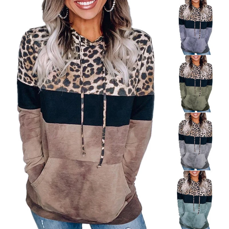 Leopard Print Patchwork Sweatshirt Contrast Color Sexy Big Size Hoodie 3xl Polerones 2021 Women Long Sleeve Hoodie With Pocket
Leopard Print Patchwork Sweatshirt Contrast Color Sexy Big Size Hoodie 3xl Polerones 2021 Women Long Sleeve Hoodie With Pocket