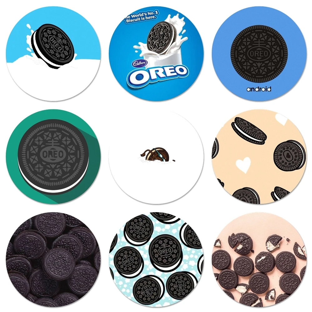 

58mm Oreo Biscuits Icons Pins Badge Decoration Brooches Metal Badges For Clothes Backpack Decoration