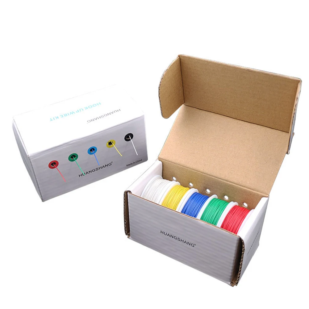 DIY 30AWG Flexible Wire Pvc Wire and Cable 5 Colors in a Box Mixed Wire Tinned Pure Copper Wire 5rolls*50m Tinned Copper
DIY 30AWG Flexible Wire Pvc Wire and Cable 5 Colors in a Box Mixed Wire Tinned Pure Copper Wire 5rolls*50m Tinned Copper