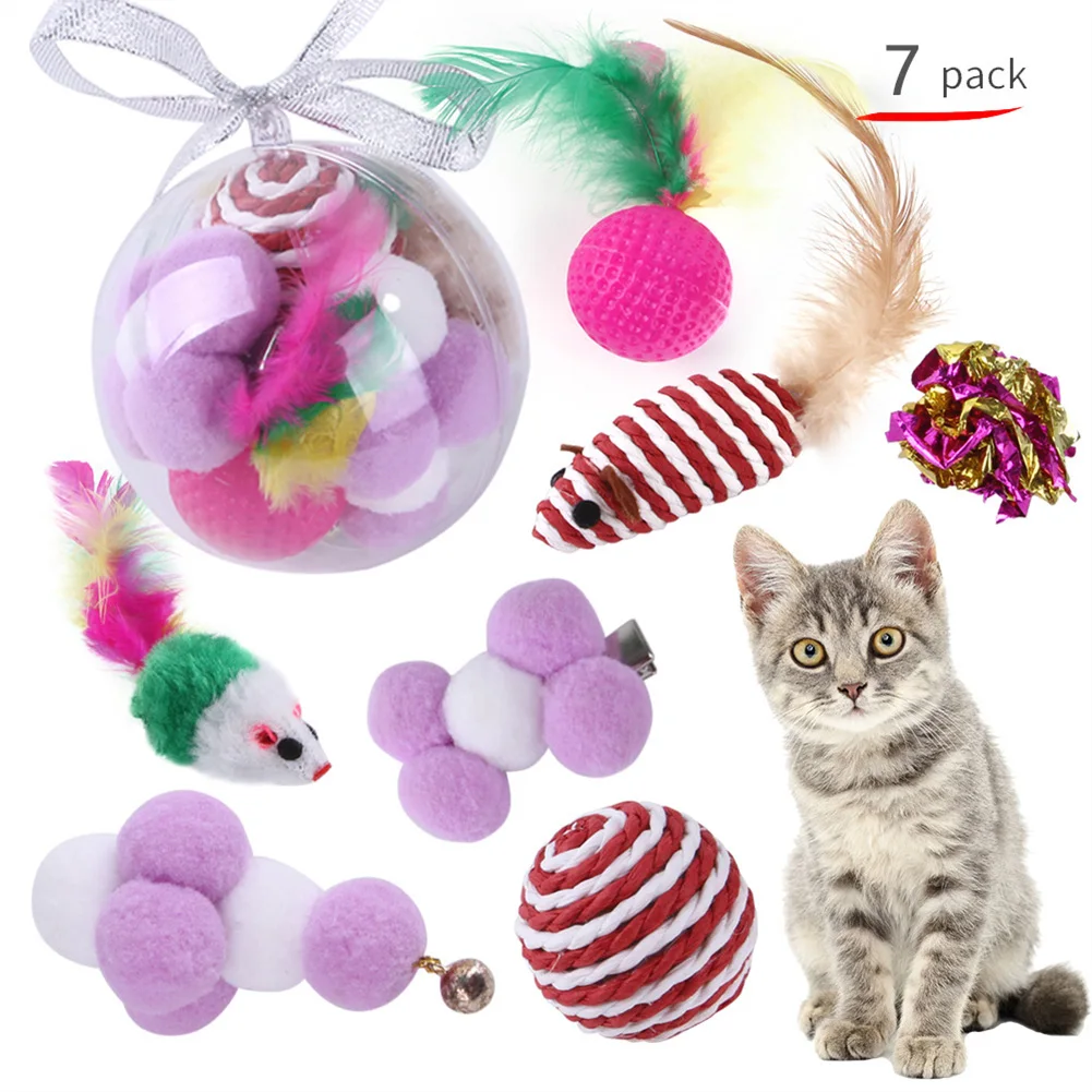 7pcs/Set Funny Cat Toys Plush Ball Creative Feather Mouse Mice Interactive Cat Pom Pom Kitten Teaser Chewing Toy Pet Supplies
7pcs/Set Funny Cat Toys Plush Ball Creative Feather Mouse Mice Interactive Cat Pom Pom Kitten Teaser Chewing Toy Pet Supplies
