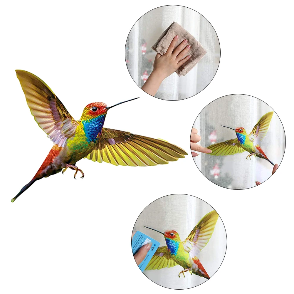6PCS Hummingbird Sticker Glass Decal Electrostatic Glass Film Anti-Collision Window Cling To Prevent Bird Strikes Non Adhesive
6PCS Hummingbird Sticker Glass Decal Electrostatic Glass Film Anti-Collision Window Cling To Prevent Bird Strikes Non Adhesive