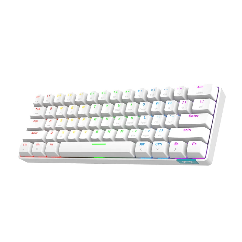STK61 Rainbowcolors Bluetooth Wireless 3.0 Dual-Mode Compact 61 Key Mechanical Gaming Keyboard for IOS Android Win 
STK61 Rainbowcolors Bluetooth Wireless 3.0 Dual-Mode Compact 61 Key Mechanical Gaming Keyboard for IOS Android Win