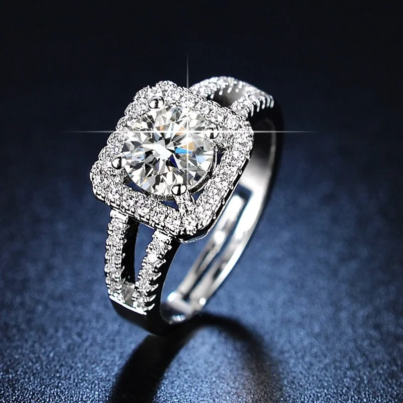 Hot Sale Ring Female Square Princess One Carat Diamond Ring Jewelry Rings for Women Luxury Adjustable Opening Size
Hot Sale Ring Female Square Princess One Carat Diamond Ring Jewelry Rings for Women Luxury Adjustable Opening Size
