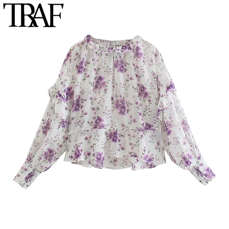 TRAF Women Fashion Floral Print Semi-Sheer Loose Blouses Vintage Long Sleeve Button-up Female Shirts Blusas Chic Tops
TRAF Women Fashion Floral Print Semi-Sheer Loose Blouses Vintage Long Sleeve Button-up Female Shirts Blusas Chic Tops