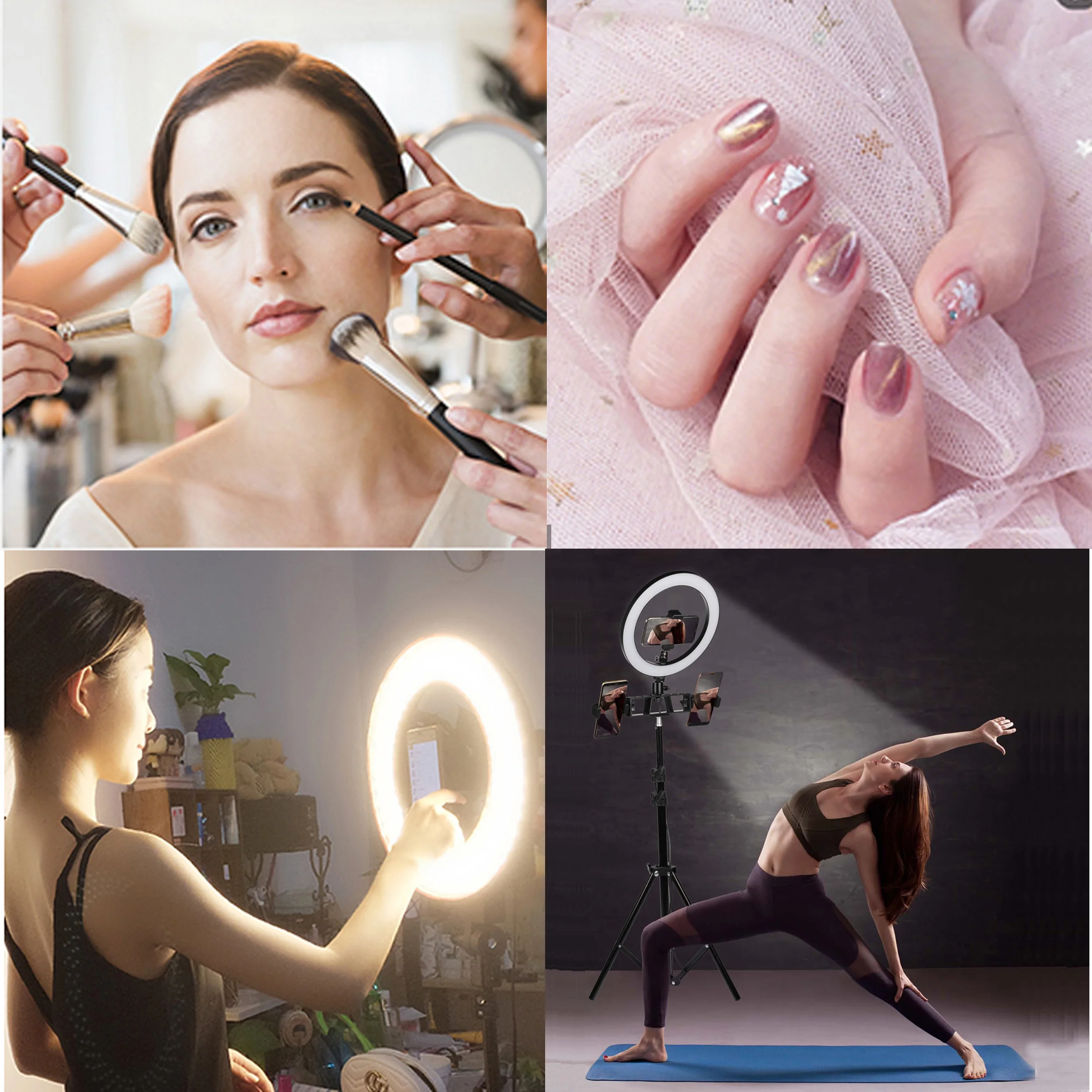 Photography Selfie Stick Ring Light 55/110/160/190cm Tripod LED Makeup Lamp USB Plug Live Stream for Youtube Video Ringlight
Photography Selfie Stick Ring Light 55/110/160/190cm Tripod LED Makeup Lamp USB Plug Live Stream for Youtube Video Ringlight