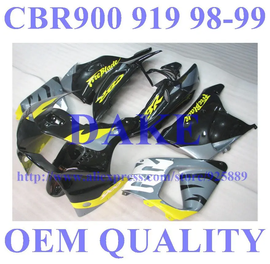 DAKE Fullset fairings for 98 99 CBR900RR 919 98 99 CBR 900RR 1998 1999 CBR919RR 98 99 Black grey yellow fairing kits #ST661
DAKE Fullset fairings for 98 99 CBR900RR 919 98 99 CBR 900RR 1998 1999 CBR919RR 98 99 Black grey yellow fairing kits #ST661