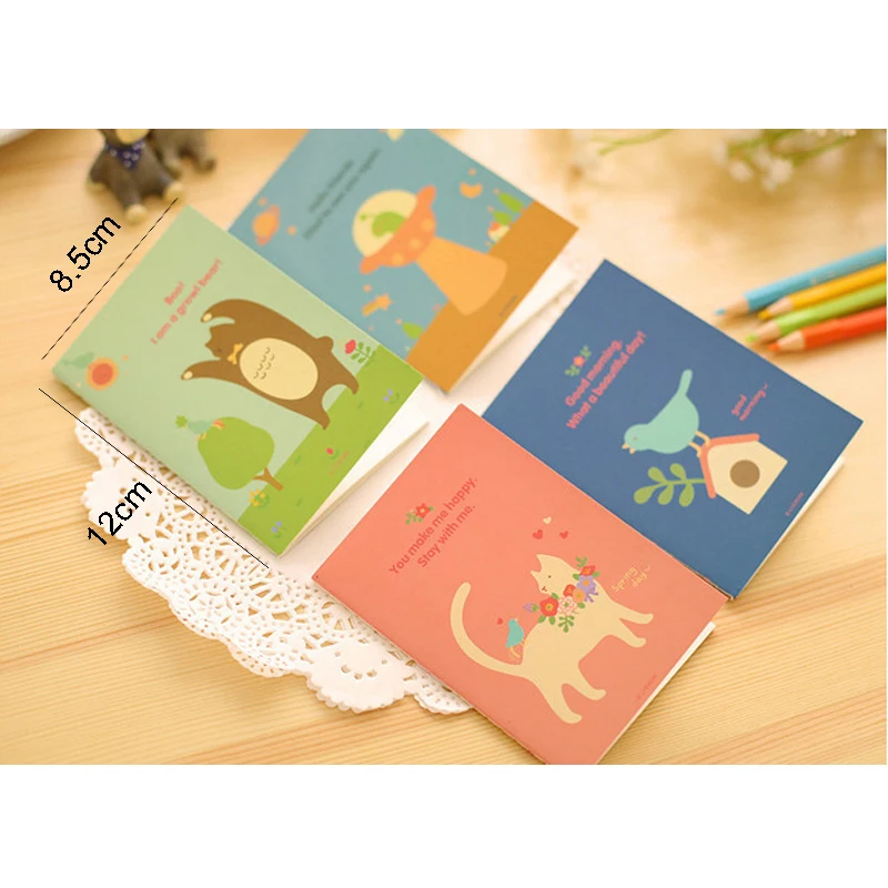 40pcs/lot Cute cartoon Fresh animal Min Diary Notebook Writing Pads Office School Supplies
40pcs/lot Cute cartoon Fresh animal Min Diary Notebook Writing Pads Office School Supplies