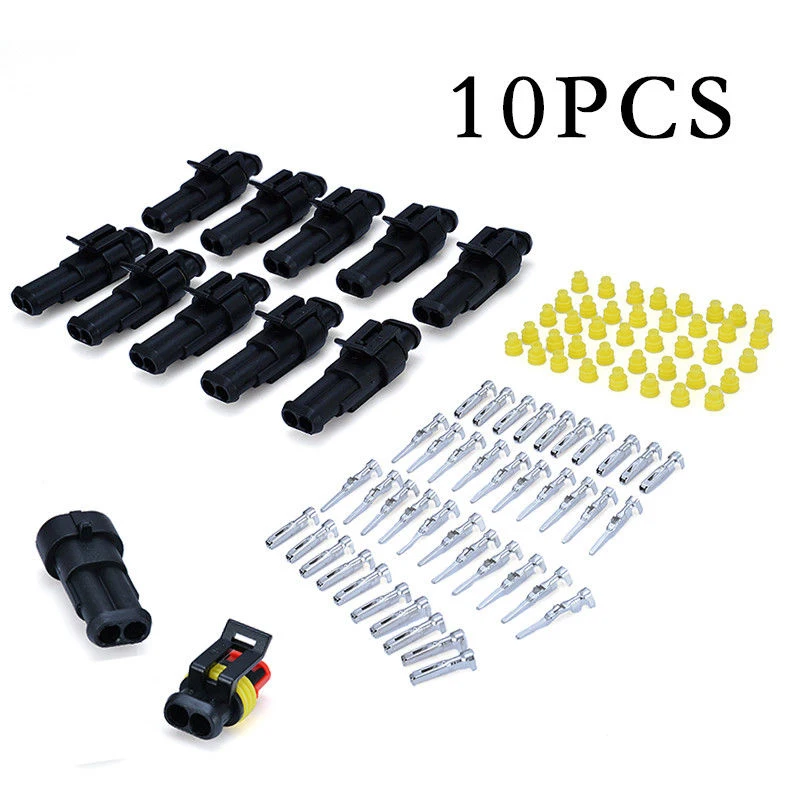 Car Wiring Harness Connector 2 pin 2-Way Seal Car Boat Caravans Waterproof Electrical Wire Connector Kit Electrical Plug
Car Wiring Harness Connector 2 pin 2-Way Seal Car Boat Caravans Waterproof Electrical Wire Connector Kit Electrical Plug