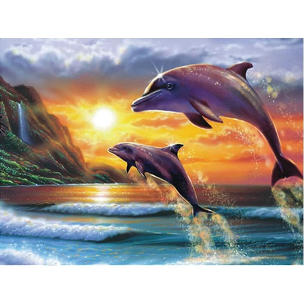 5D DIY Diamond Embroidery dolphin Handmade Diamond Painting Needlework Mosaic Cross Stitch Home Decor Gifts
5D DIY Diamond Embroidery dolphin Handmade Diamond Painting Needlework Mosaic Cross Stitch Home Decor Gifts
