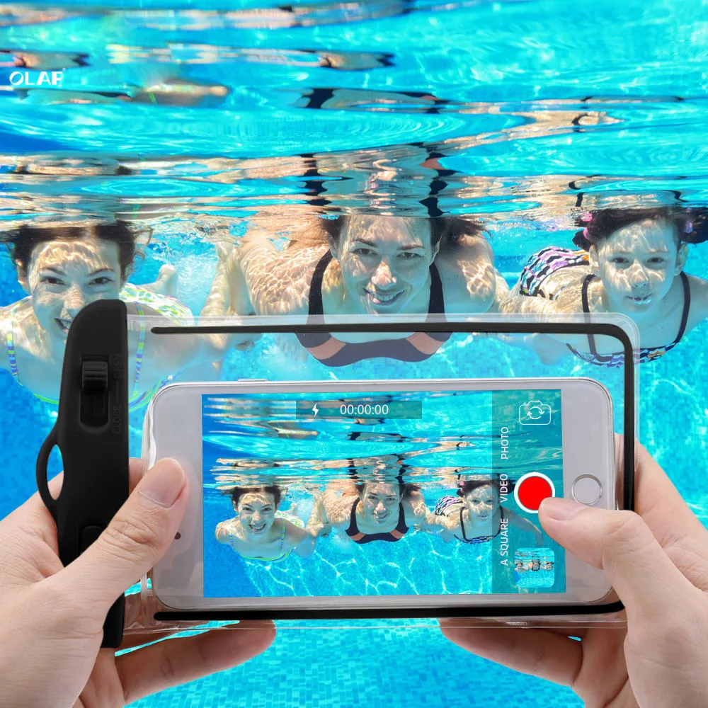 Фото Водонепроницаемый мешок мобильный телефон чехол для iPhone X 8 подводный светящийся