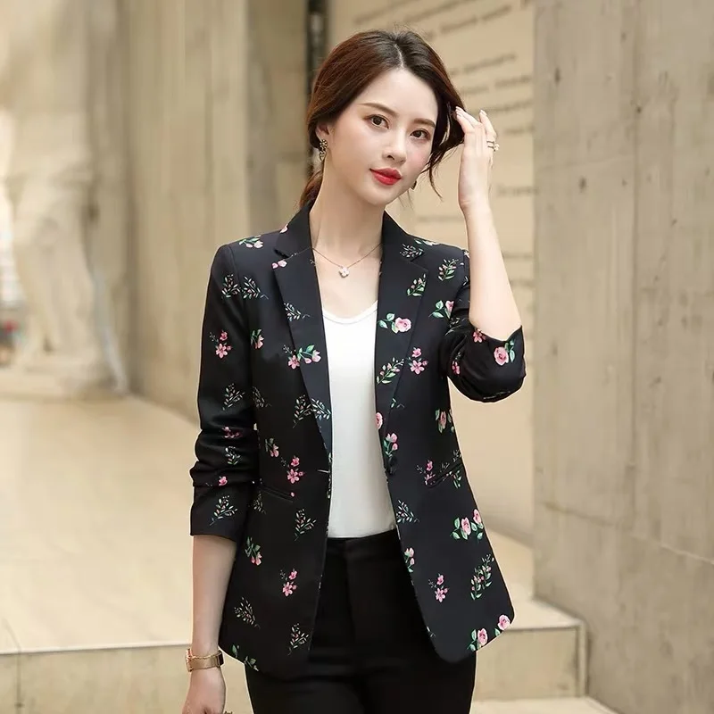 2021 Spring summer new Korean version of the Slim fashion retro British style suit single piece OL Professional jacket female
2021 Spring summer new Korean version of the Slim fashion retro British style suit single piece OL Professional jacket female