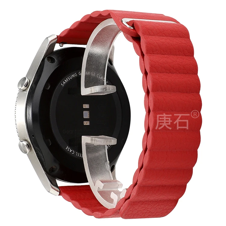 Gengshi Leather loop watchband strap for samsung galaxy watch3 41 45 watch42 46mm active active2 gear sport S3 | Наручные часы
