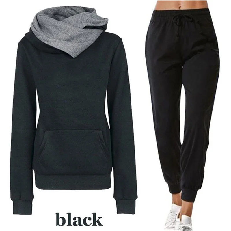 Women's Tracksuit Autumn Hooded Sweatshirts Tops+ Pants Outfits Spring Sport Hoodies 2 Piece Sets Solid Color Female Clothing
Women's Tracksuit Autumn Hooded Sweatshirts Tops+ Pants Outfits Spring Sport Hoodies 2 Piece Sets Solid Color Female Clothing