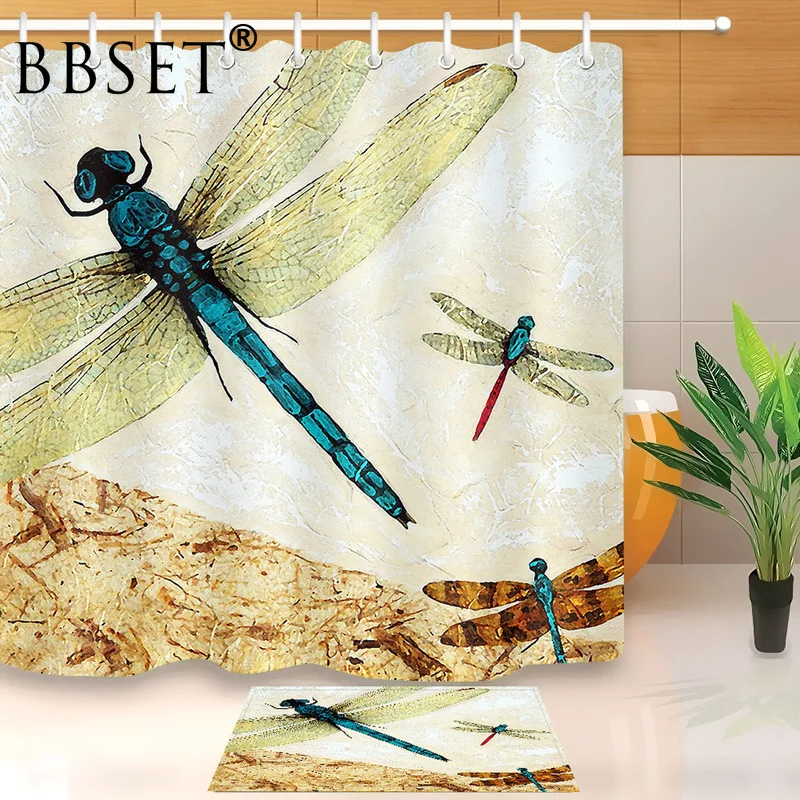 Beautiful Insect Shower Curtain Flying Dragonfly Pattern Waterproof Multi-size Douchegordijn Bathroom Decor with 12 Hooks
Beautiful Insect Shower Curtain Flying Dragonfly Pattern Waterproof Multi-size Douchegordijn Bathroom Decor with 12 Hooks