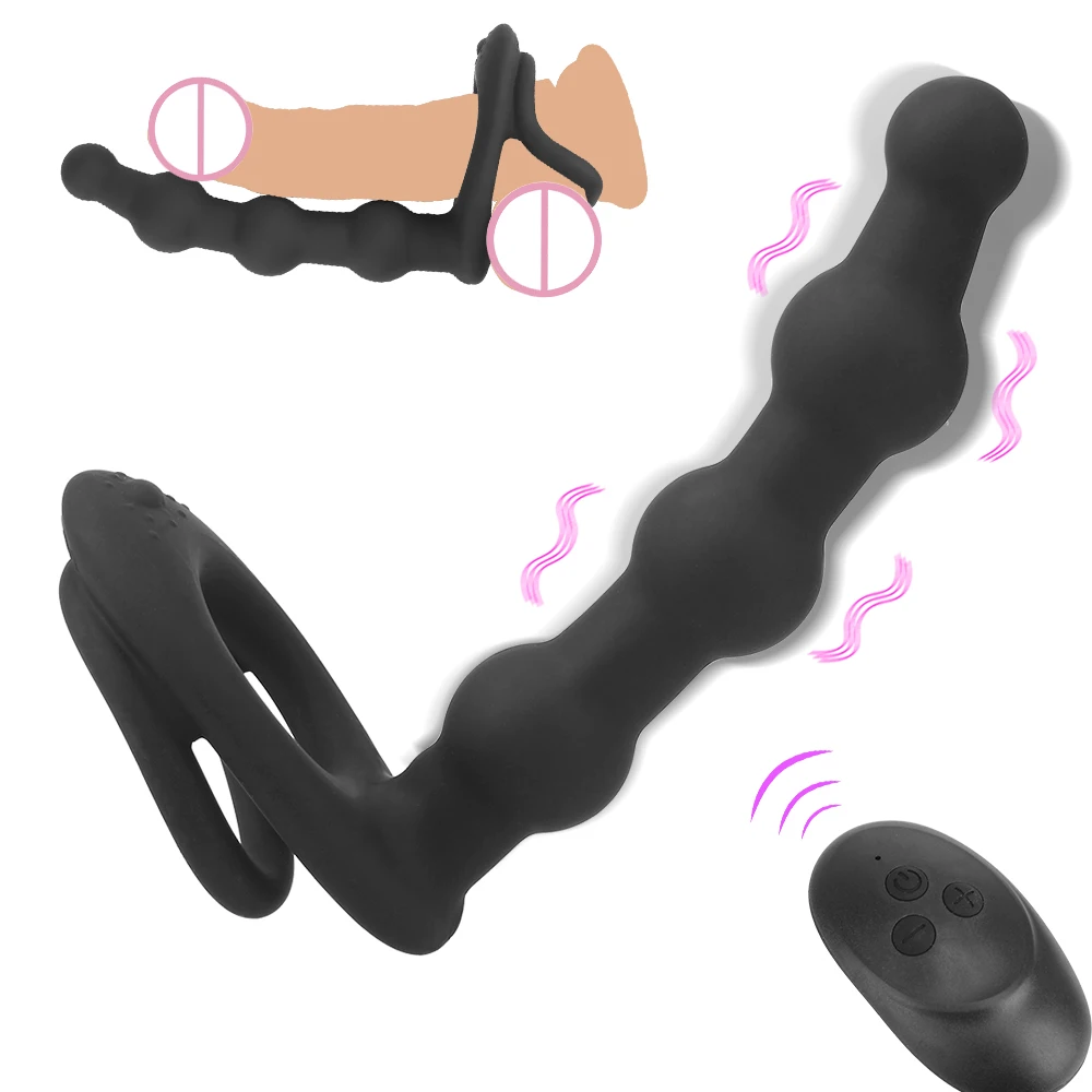 

10 режимов анальные шарики фаллоимитатор вибратор пенис кольца простаты массаж Задержка эякуляции Анальная пробка секс-игрушки для мужчин