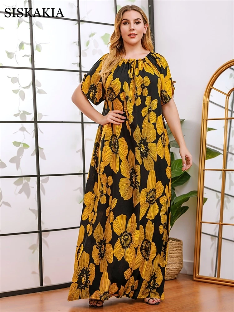 Vintage Fashion Floral Print Maxi Dresses Women Summer 2021 Indie Folk Casual O-neck Short Sleeve Elegant Retro Robe Femme
Vintage Fashion Floral Print Maxi Dresses Women Summer 2021 Indie Folk Casual O-neck Short Sleeve Elegant Retro Robe Femme