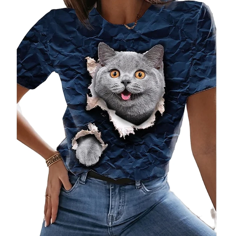Animal Lady T-shirt Cute Mori Cat 3D Printing O-Neck Top Funny Short Sleeve Casual Street Retro Style Pullover 2021
Animal Lady T-shirt Cute Mori Cat 3D Printing O-Neck Top Funny Short Sleeve Casual Street Retro Style Pullover 2021