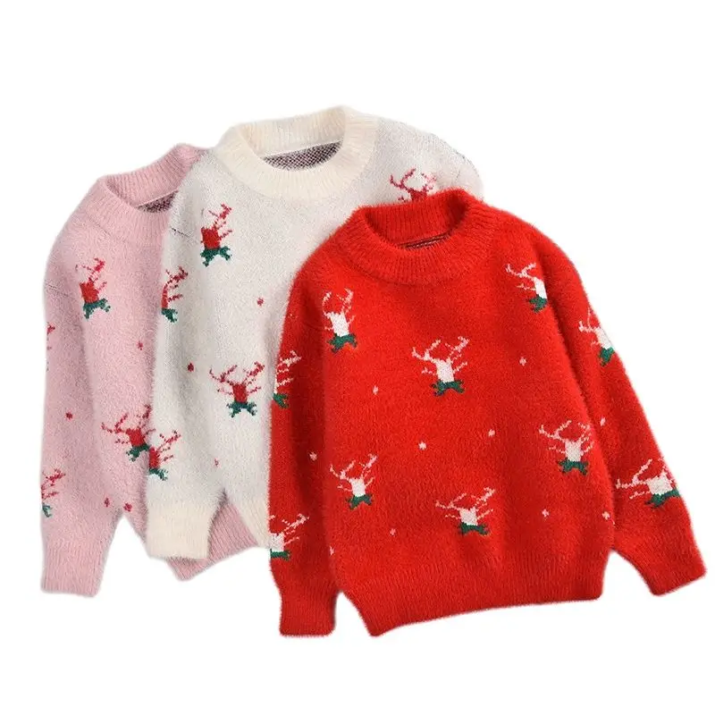 Winter Mink Fleece Girls Sweater Long-Sleeved 2021 Korean Version Fashion Cartoon Anime Printed Knit Casual Children's Clothing
Winter Mink Fleece Girls Sweater Long-Sleeved 2021 Korean Version Fashion Cartoon Anime Printed Knit Casual Children's Clothing