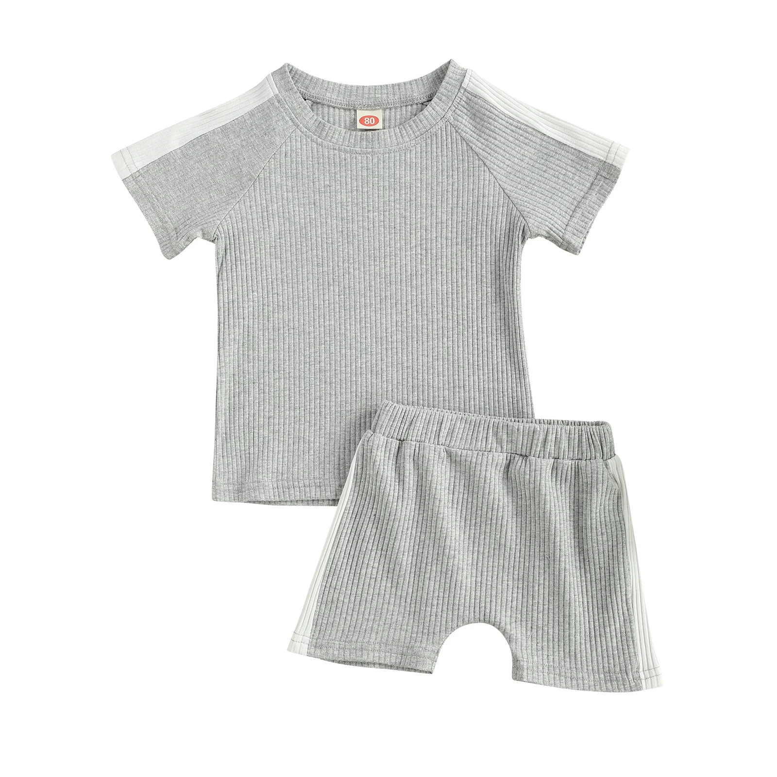 OPPERIAYA Childrens Two-piece Summer casual Suit Ribbed Short Sleeve Round Neck Tops and Shorts for Birthday Party Vacation
OPPERIAYA Childrens Two-piece Summer casual Suit Ribbed Short Sleeve Round Neck Tops and Shorts for Birthday Party Vacation