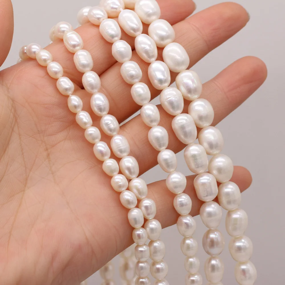 High Quality 100% AA Natural Freshwater Pearl Rice Shape White Beads for Jewelry Making Bracelet Necklace Accessories Gift
High Quality 100% AA Natural Freshwater Pearl Rice Shape White Beads for Jewelry Making Bracelet Necklace Accessories Gift