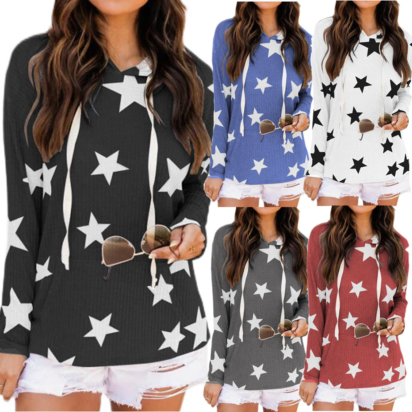 Stars Print Sweatshirts Women Long Sleeve Top Autumn New O-neck Sweatshirt Casual Female Loose Hoodies Pullover Sweater Top
Stars Print Sweatshirts Women Long Sleeve Top Autumn New O-neck Sweatshirt Casual Female Loose Hoodies Pullover Sweater Top