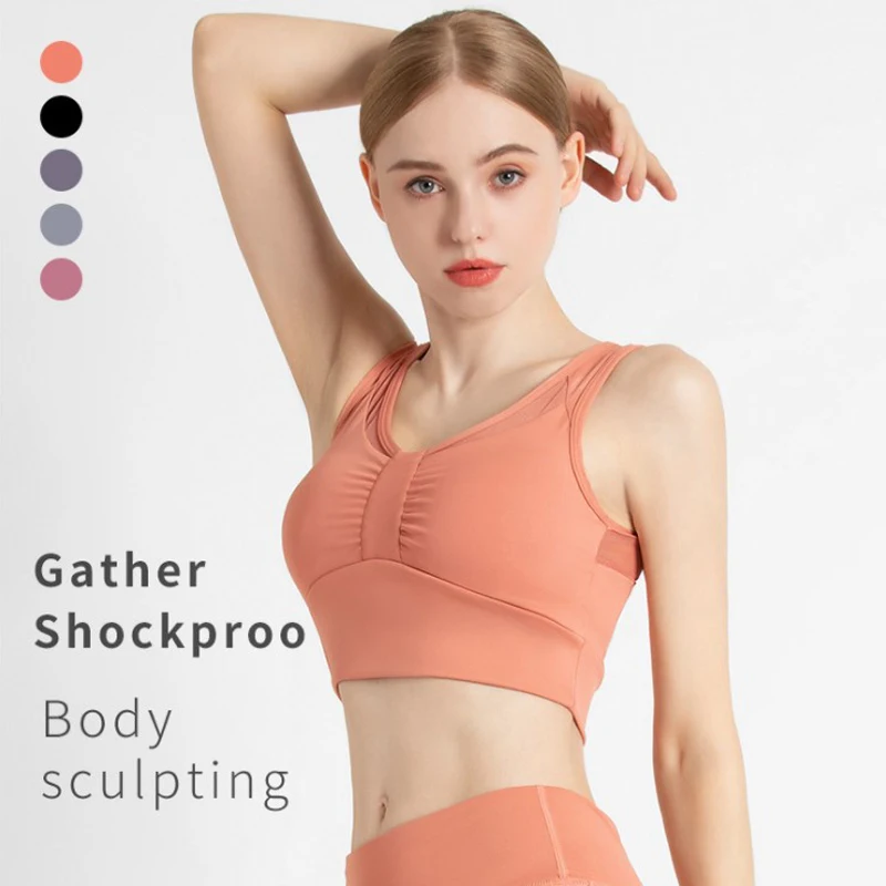 High Stretch Yoga Crop Top Sports Wear For ladies Gym Shockproof Running Sport Bra Push Up Gym workout Vest Cloth
High Stretch Yoga Crop Top Sports Wear For ladies Gym Shockproof Running Sport Bra Push Up Gym workout Vest Cloth