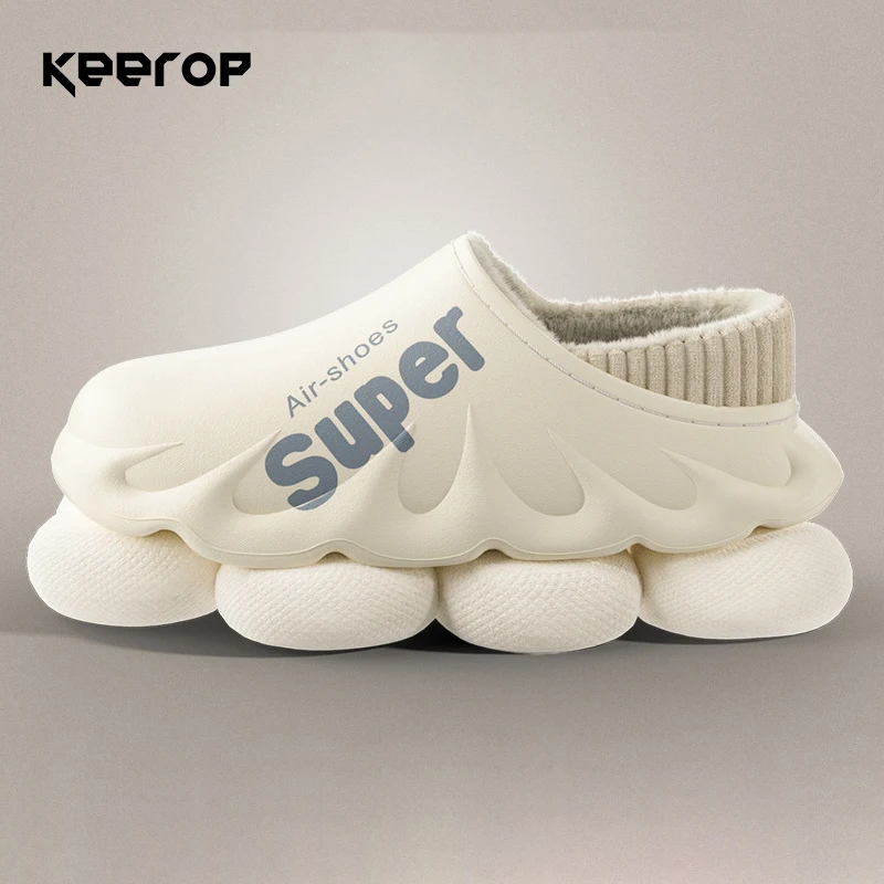 KEEROP EVA Waterproof Couple Plush Slippers Winter Indoor Non-Slip Household Slippers Warm Comfort Soft Men's Thick Bottom Shoes
KEEROP EVA Waterproof Couple Plush Slippers Winter Indoor Non-Slip Household Slippers Warm Comfort Soft Men's Thick Bottom Shoes