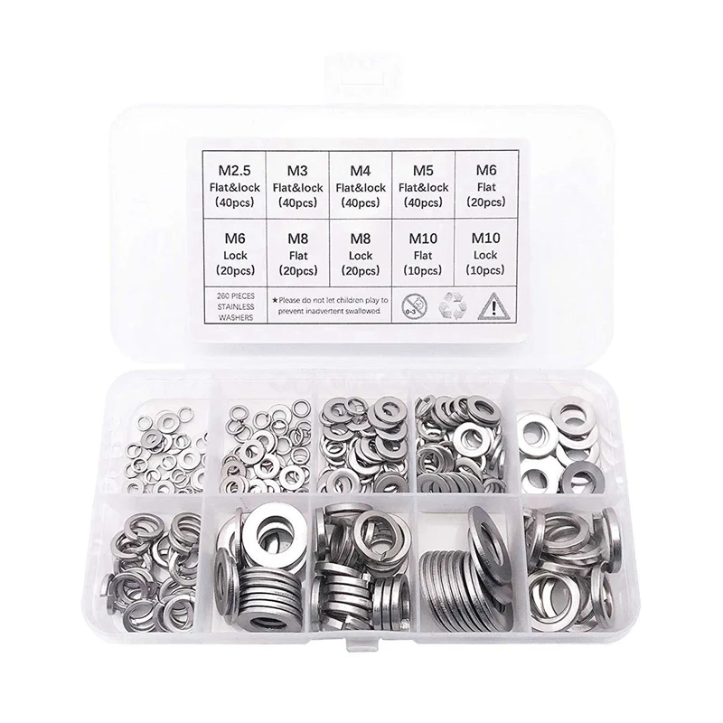 Promotion! 260-Pcs (7-Size) Steel Flat Washer and Lock Washer Assortment Set & 1 Set Steel Brass Cleaning Brush Rotating Tool
Promotion! 260-Pcs (7-Size) Steel Flat Washer and Lock Washer Assortment Set & 1 Set Steel Brass Cleaning Brush Rotating Tool