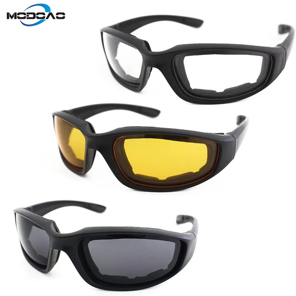 Motorcycle Riding Glasses Padded Goggles UV Protection Dustproof Windproof Motorcycle Sunglasses with Clear Lenses for Outdoor
Motorcycle Riding Glasses Padded Goggles UV Protection Dustproof Windproof Motorcycle Sunglasses with Clear Lenses for Outdoor