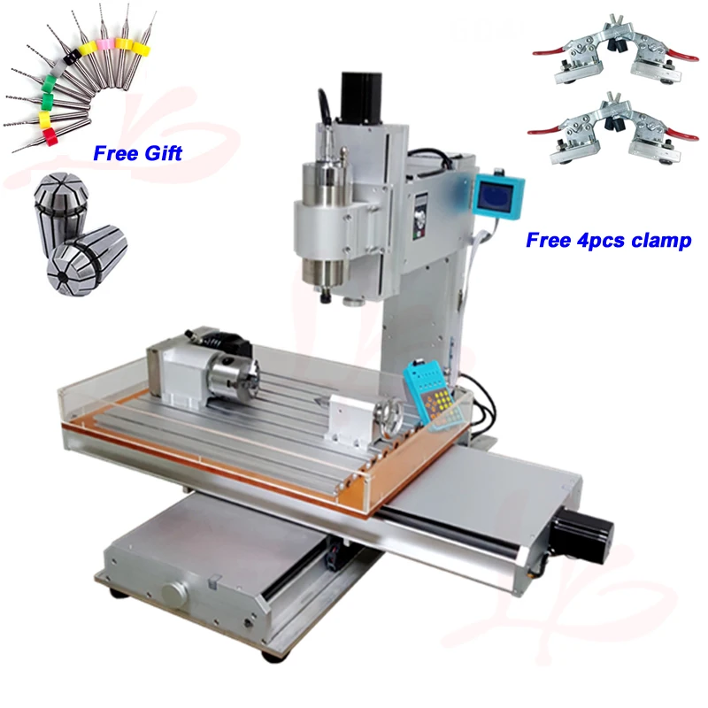 

4 Axis Vertical CNC Router Engraver 6040 1.5KW 2.2KW Metal Milling Cutting Machine with Water Tank
