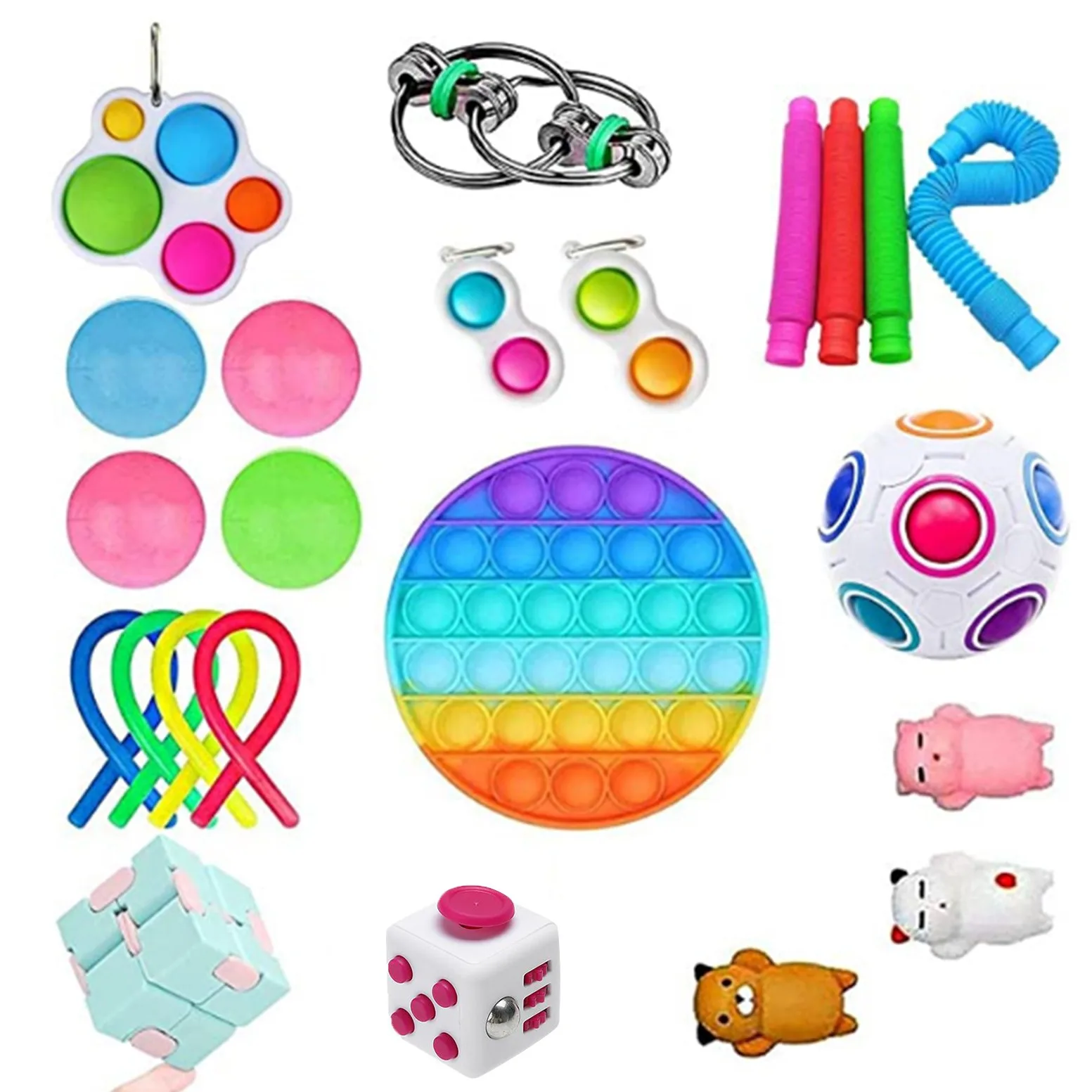 Fidget Toys Anti Stress Set Stretchy Strings Gift Pack Adults Children Squishy Sensory Antistress Relief Figet Toys Симпл Димпл
Fidget Toys Anti Stress Set Stretchy Strings Gift Pack Adults Children Squishy Sensory Antistress Relief Figet Toys Симпл Димпл