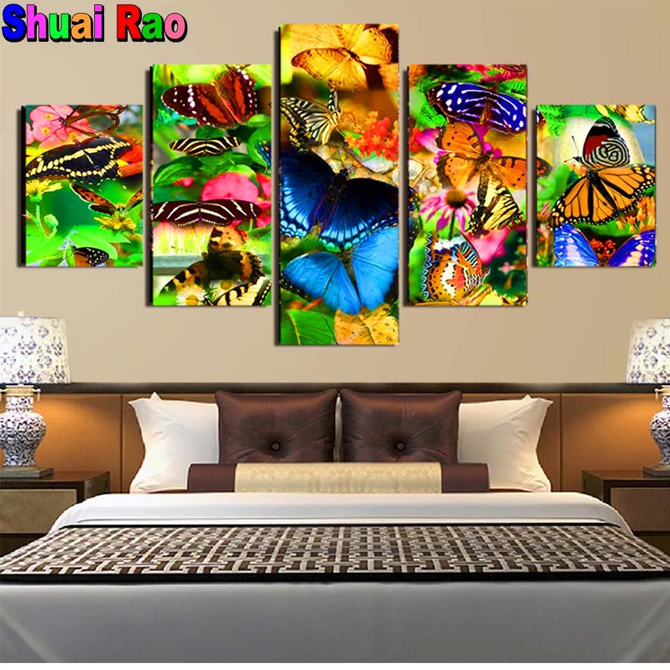 Color Butterflies Flowers diamond embroidery,Multi-Panel painting full round drill cross stitch diamond painting 5 pieces/set
Color Butterflies Flowers diamond embroidery,Multi-Panel painting full round drill cross stitch diamond painting 5 pieces/set