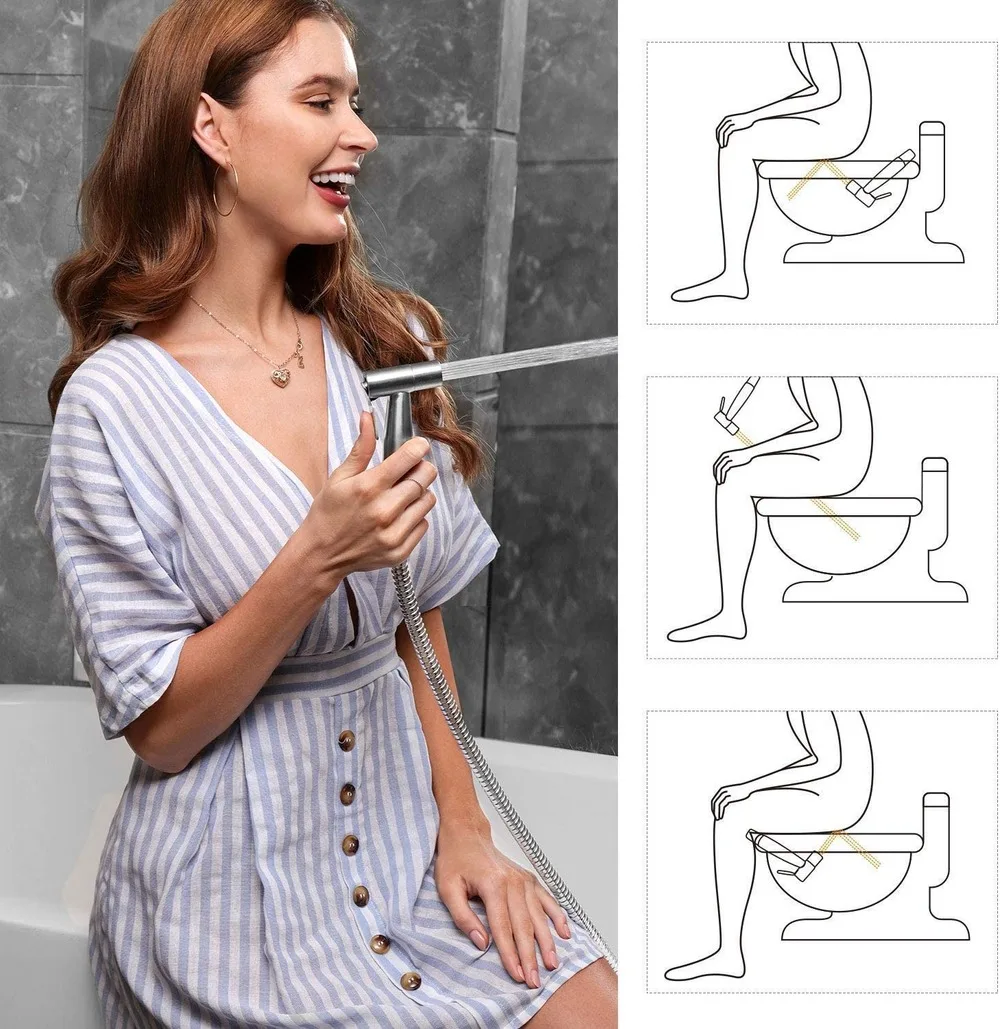 Handheld Toilet Bidet Faucet Sprayer Stainless Steel Bathroom Hand Bidet Spraye Set Toilet Self Cleaning Shower Head No Punch
Handheld Toilet Bidet Faucet Sprayer Stainless Steel Bathroom Hand Bidet Spraye Set Toilet Self Cleaning Shower Head No Punch