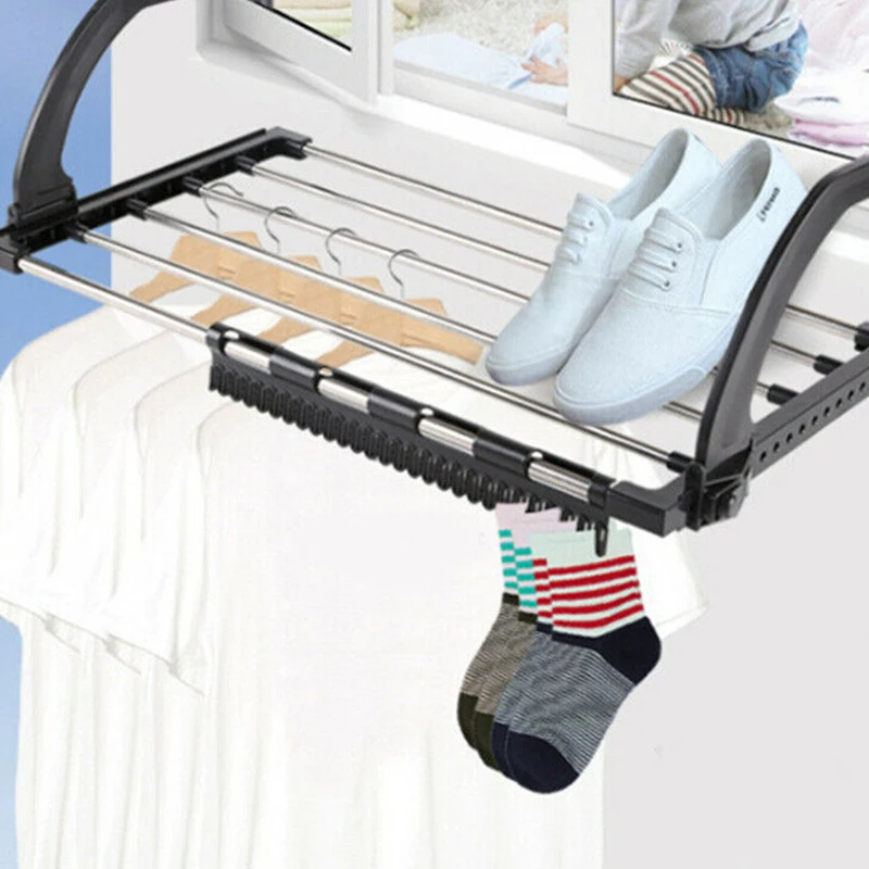 Stainless Steel Drying Shoe Rack Portable Multi-function Window Laundry Balcony Towel Clothes Diaper Dryer Storage Rack
Stainless Steel Drying Shoe Rack Portable Multi-function Window Laundry Balcony Towel Clothes Diaper Dryer Storage Rack