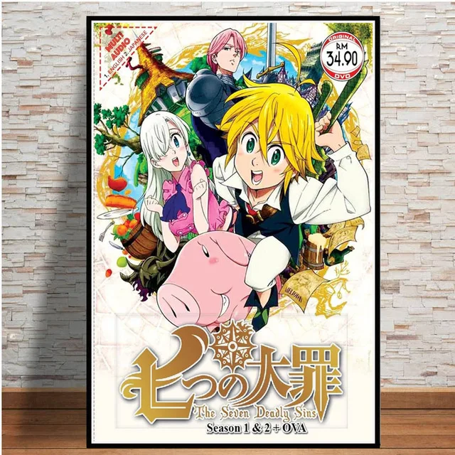 New Cartoon Art Decor Japanese Animethe Seven Deadly Sins Poster Living Kids Room Wall Home Decor Quality Canvas Painting Cute
New Cartoon Art Decor Japanese Animethe Seven Deadly Sins Poster Living Kids Room Wall Home Decor Quality Canvas Painting Cute