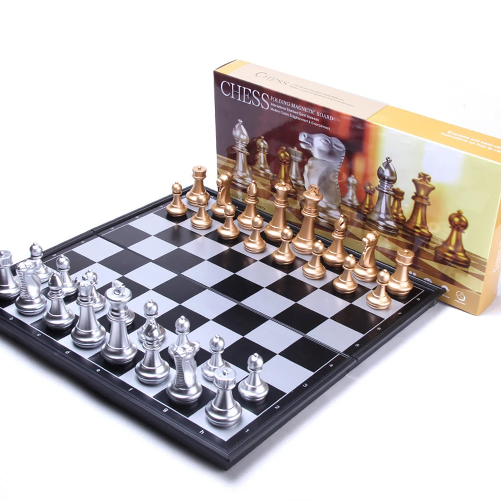 Folding Medieval Chess Set With Chessboard 32 Gold Silver Chess Pieces Magnetic Board Game Chess Figure Sets Szachy Checker
Folding Medieval Chess Set With Chessboard 32 Gold Silver Chess Pieces Magnetic Board Game Chess Figure Sets Szachy Checker
