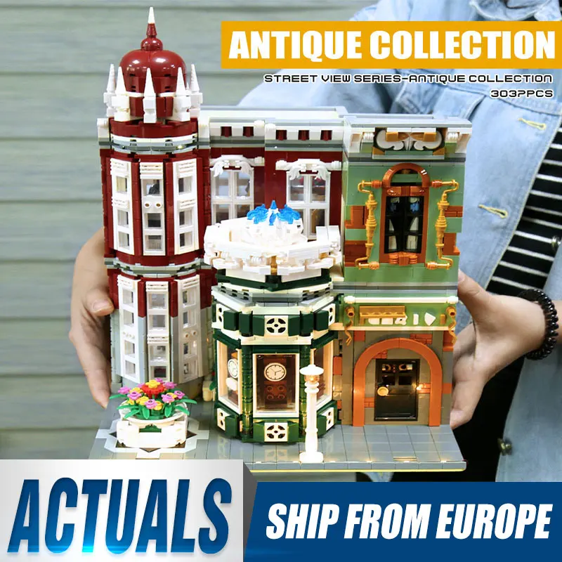 Форма KING MOC уличный вид креативные игрушки античный магазин коллекции зеленая