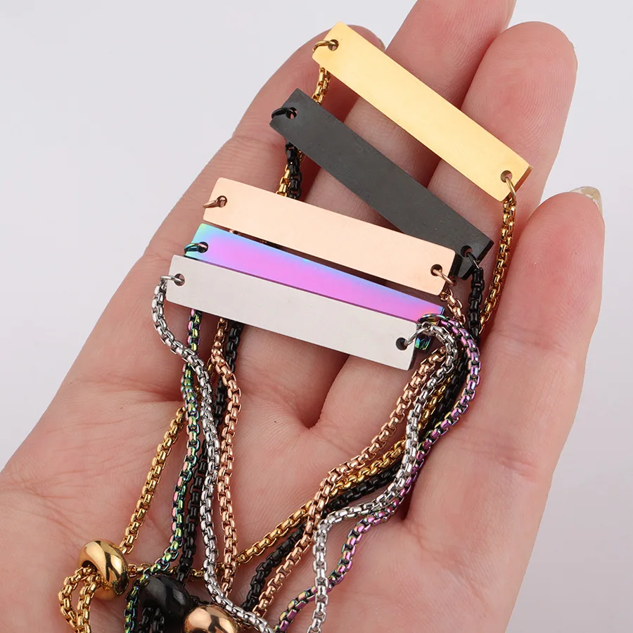 2PC DIY 1.5*6*35mm Bar Bracelet Steel Accessories Wholesale Female Gifts Fashion Jewelry The Adjustable Braceelet
2PC DIY 1.5*6*35mm Bar Bracelet Steel Accessories Wholesale Female Gifts Fashion Jewelry The Adjustable Braceelet