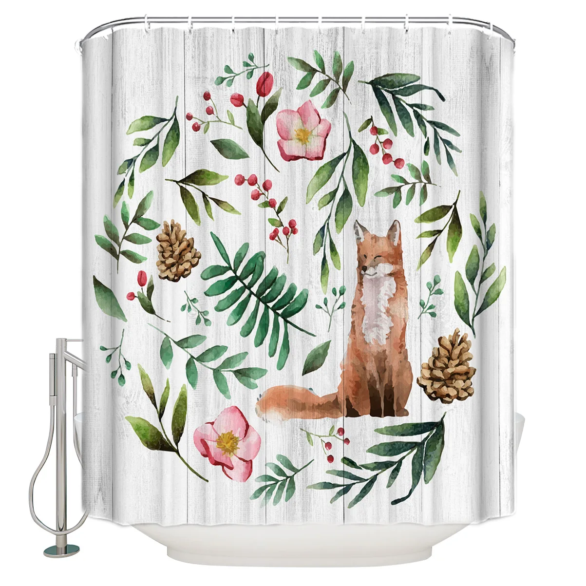 Wood Grain Leaves Pine Cones Animals Flowers Fox Shower Curtain for Bathroom Waterproof Bath Curtain with Hook Bathroom Decor
Wood Grain Leaves Pine Cones Animals Flowers Fox Shower Curtain for Bathroom Waterproof Bath Curtain with Hook Bathroom Decor