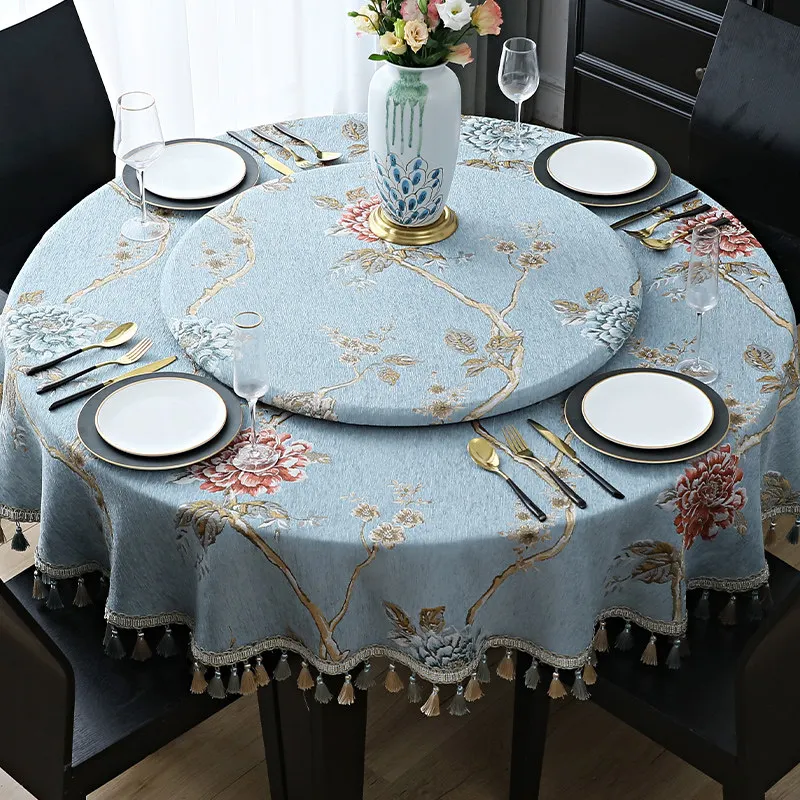 Elegant Jacquard Flower Tassel Tablecloth Round 180 Cm Dining Coffee Table Cover Party Fabric Living Room Europe Stain Resistant
Elegant Jacquard Flower Tassel Tablecloth Round 180 Cm Dining Coffee Table Cover Party Fabric Living Room Europe Stain Resistant