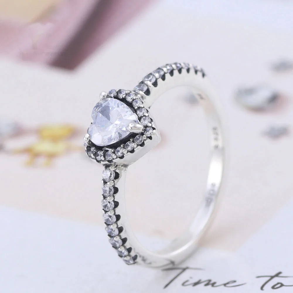 Hot Free Shipping Real 925 Sterling Silver Ring Noble Heart-shaped Zircon Rings For Women's Gift Banquet Jewelry
Hot Free Shipping Real 925 Sterling Silver Ring Noble Heart-shaped Zircon Rings For Women's Gift Banquet Jewelry