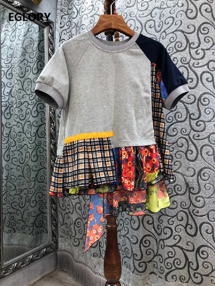 High Quality New Tops & Tees 2021 Spring Summer T-Shirt Women O-Neck Vintage Print Patchwork Short Sleeve Casual Grey Blue Tops
High Quality New Tops & Tees 2021 Spring Summer T-Shirt Women O-Neck Vintage Print Patchwork Short Sleeve Casual Grey Blue Tops